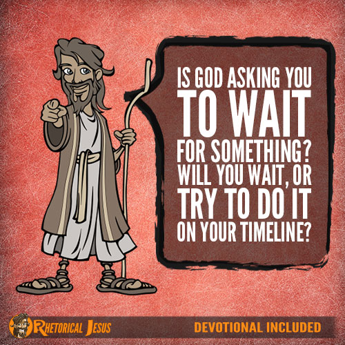 Is God asking you to wait for something? Will you wait, or try to do it on your timeline?