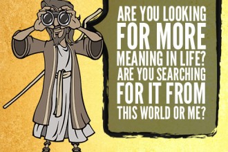 Are you looking for more meaning in life? Are you searching for it from this world or me?
